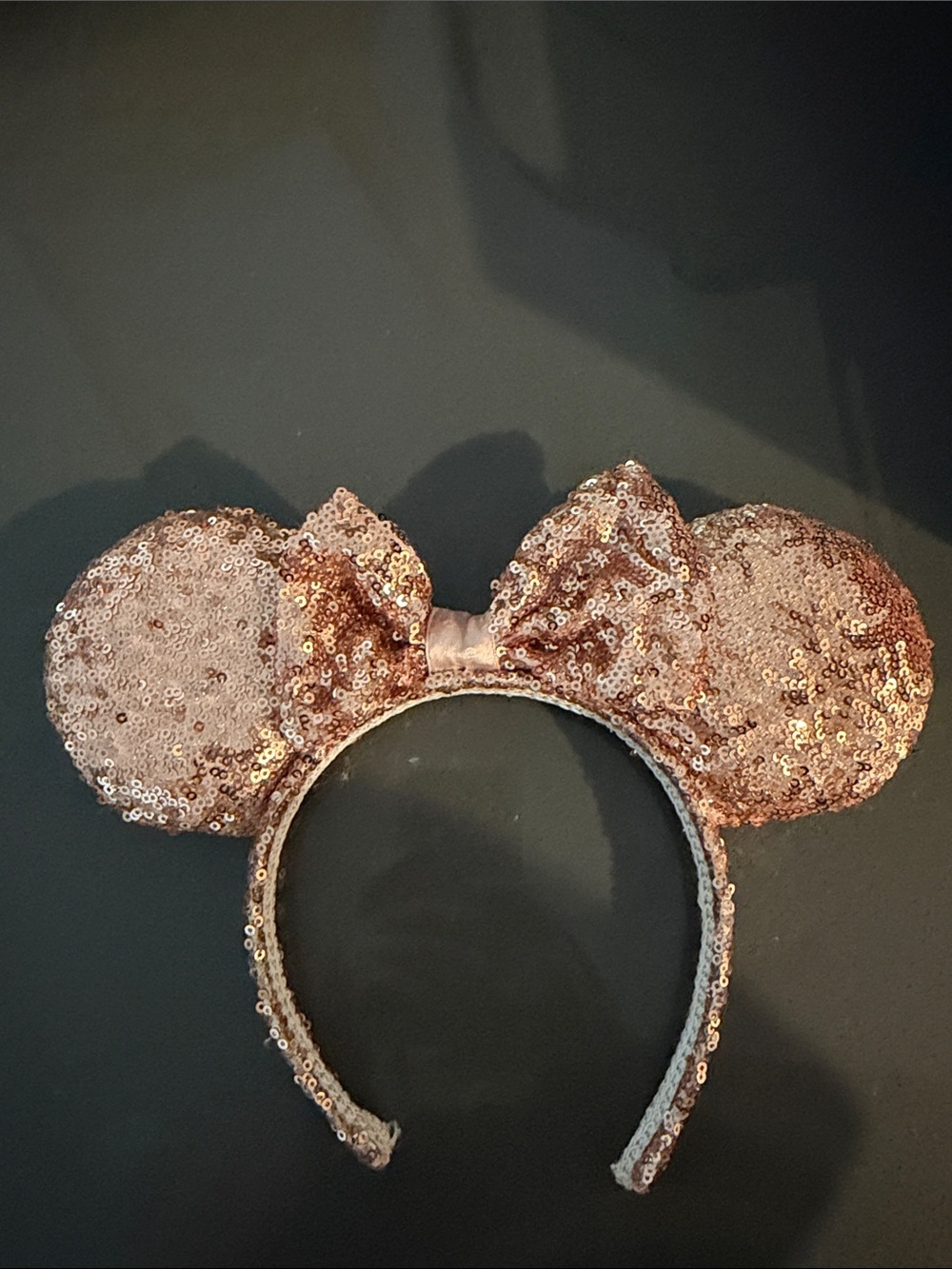 Rose Gold Sequin Minnie Ears Headband